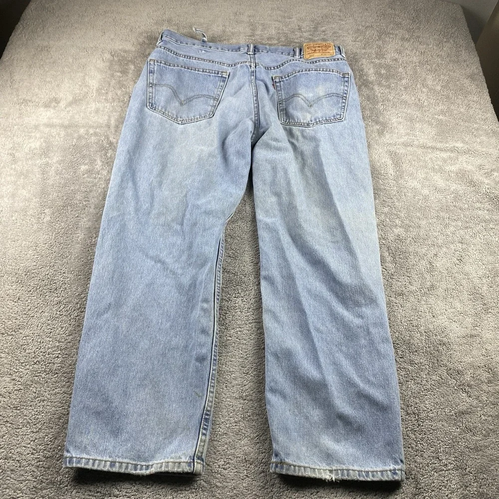 Levis 550 Relaxed Fit Jeans Mens 38x30 Blue Light Wash‎ High Rise